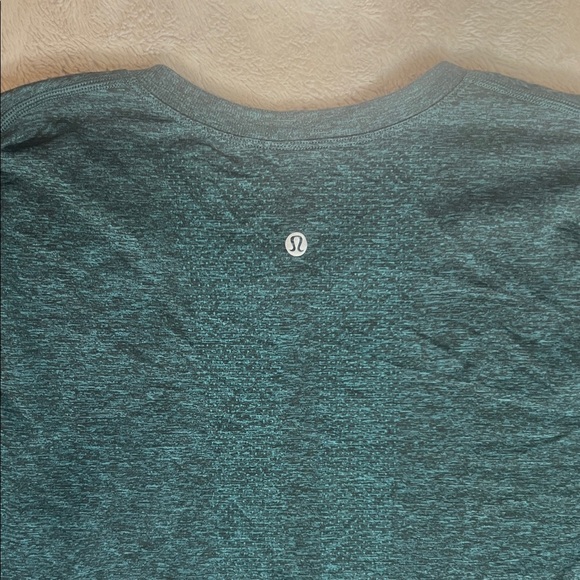 Lululemon Mens Surge Long Sleeve Shirt Teal Deep Green est sz M - Picture 9 of 11